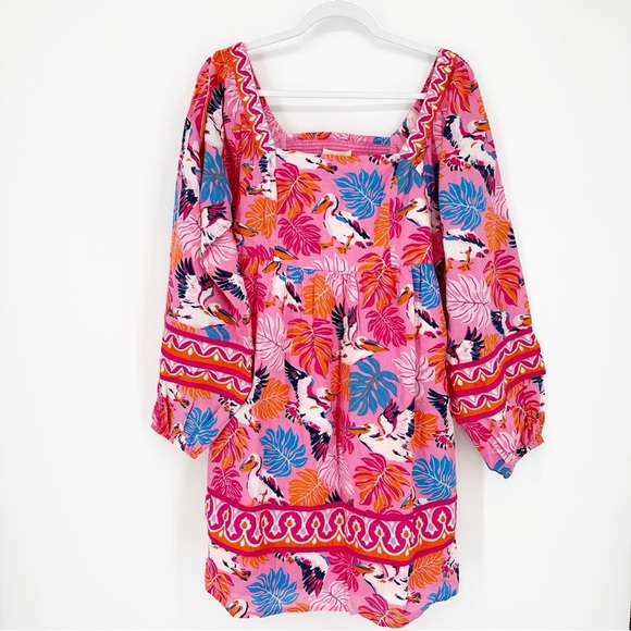 NWT Printfresh Maria Dress in Pelican Palms Print - Picture 2 of 7